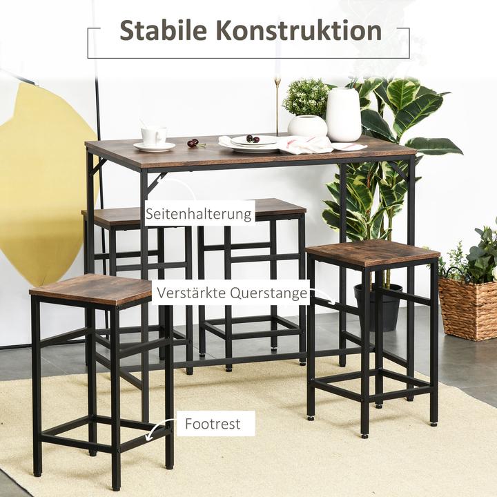 Image du produit Homcom Ensemble de tables de bar (100 x 60 x 88 cm)