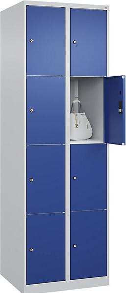Actual product image C+P CP Classic Plus locker cabinet gentian blue, light grey 080000-204 S10003, 8 lockers 60.0 x 5 (60 cm, 185 cm)