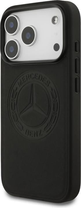 Produktbild Mercedes Leather Vintage Logo MagSafe Case for iPhone 17 Pro Black (Apple iPhone 17 Pro)