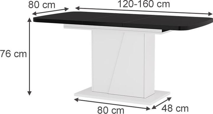 Actual product image Vicco Fenaro dining room table (120 x 80 x 77.30 cm)