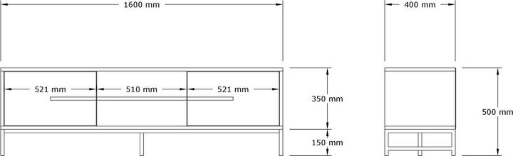 Image du produit Hanah Home Shane (160 x 40 x 50 cm)