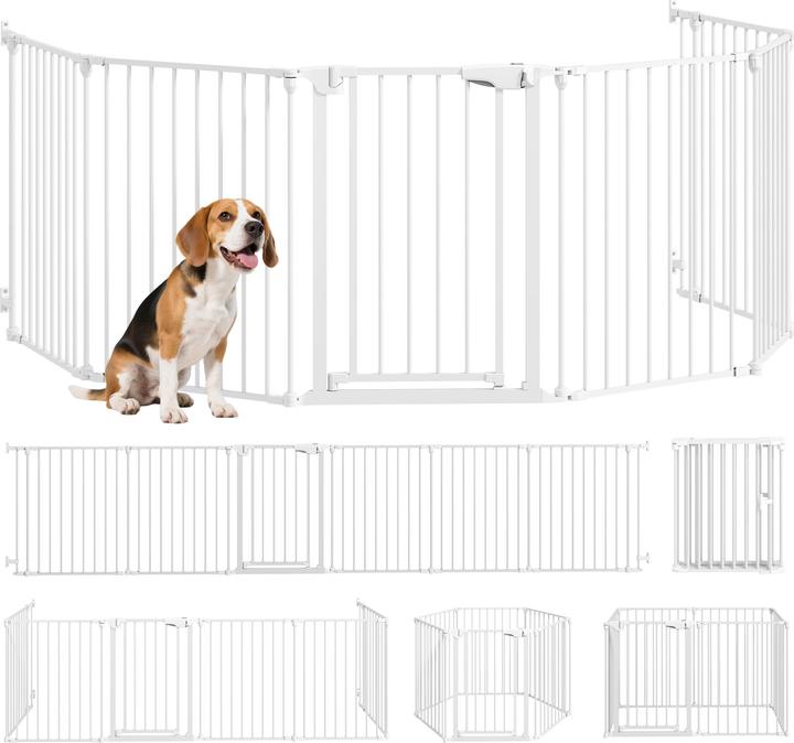 Immagine prodotto PawHut Welpenauslauf Kohlenstoffstahl, Kunststoff Weiss