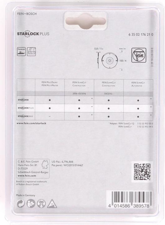 Produktbild Fein HSS Kreissägeblatt 100 mm 6350