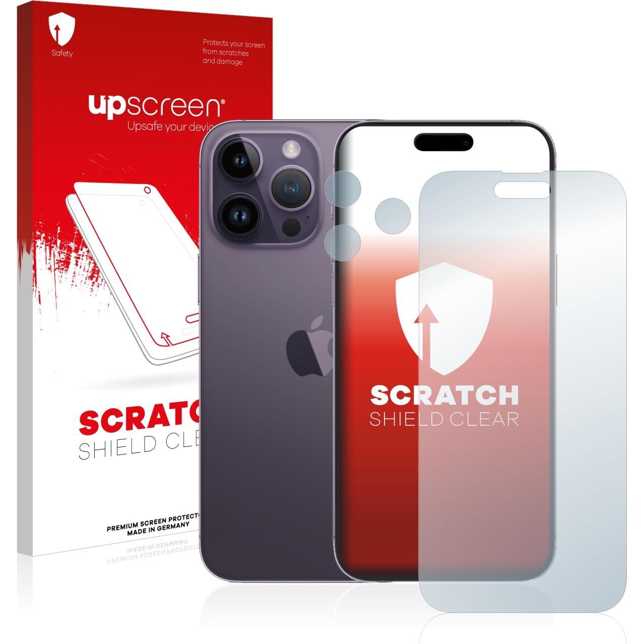 upscreen Scratch Shield Displayschutz (1 Stück, Apple iPhone 14 Pro Max), Smartphone Schutzfolie, Transparent