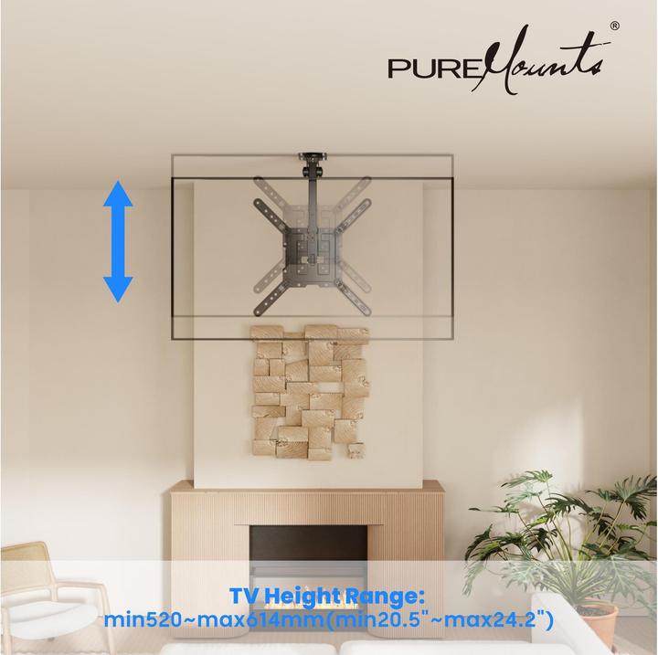 Produktbild PureMounts Deckenhalterung PM-SLOPE-55 (Decke, 20 kg, 23" - 55")