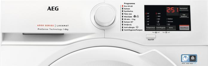 Produktbild AEG LF628600 6000 serie ProSense - Wasmachine - 8 kg (8 kg, Links)