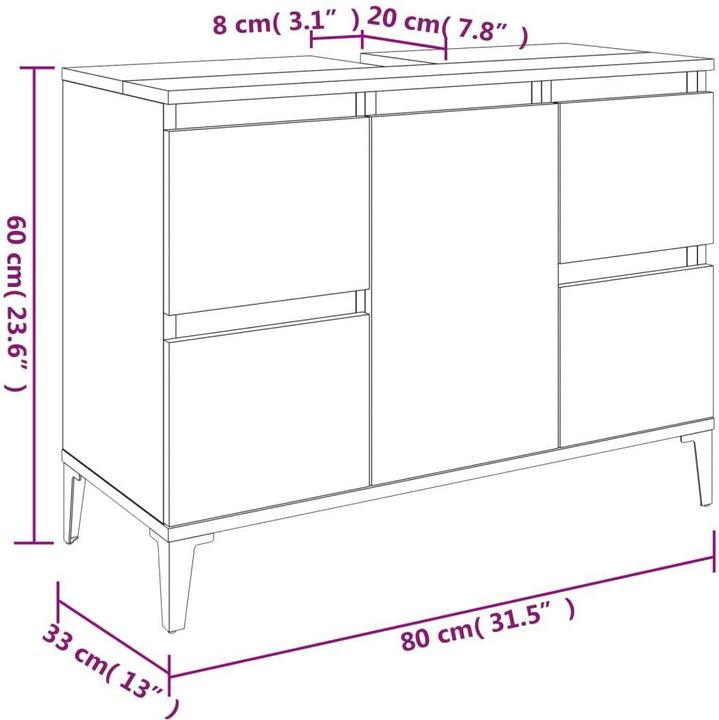 Produktbild VidaXL Lark (80 x 33 x 60 cm)