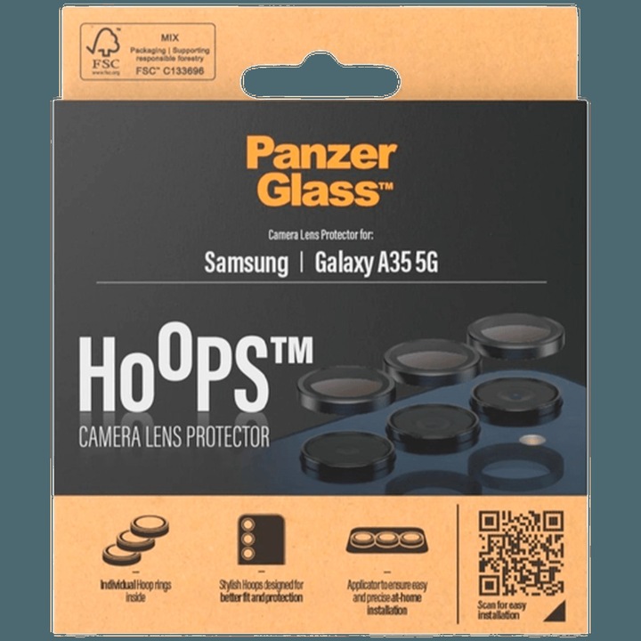 Actual product image PanzerGlass Hoops Camera Lens Protector (1 Piece, Samsung Galaxy A35, Samsung Galaxy A34 5G)