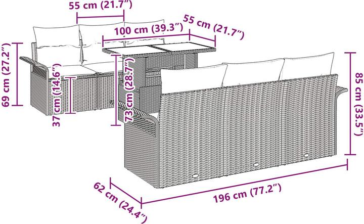 Produktbild vidaXL Gartensofa-set