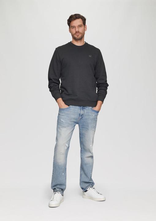 Produktbild s.Oliver Sweatshirt Sweatshirt aus Baumwollmix mit Logo-Detail (S)