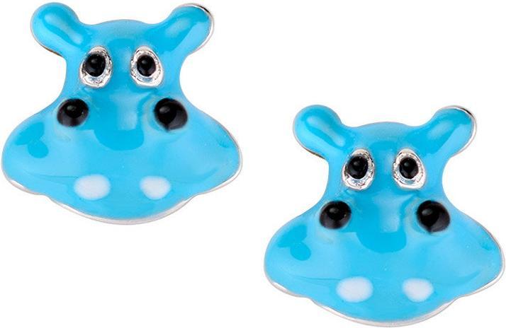 Produktbild Amen Junior Hippo Ohrstecker (Emaille, Silber 925)