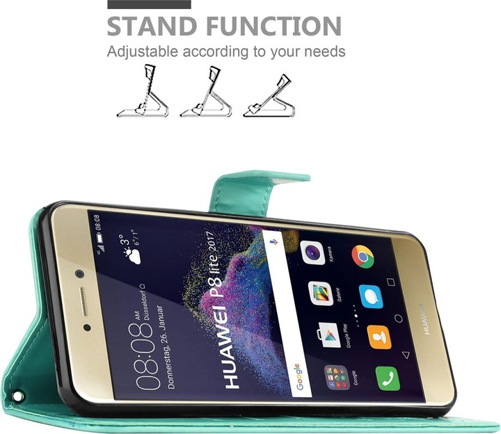 Produktbild Cadorabo Flower Book Cover (Huawei P8 Lite (2017), Huawei P9 Lite (2017))