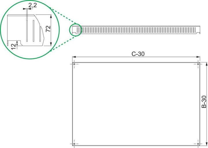 Actual product image Schneider Electric Spacial SF roof with ventilation slots, NSYSVR608