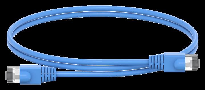 Image du produit Striebel & John Striebel ZLPBL100 Cordon de brassage RJ45 1000mm avec connecteur bleu 2CPX054391R9999 (UTP, CAT8.1, 1 m)