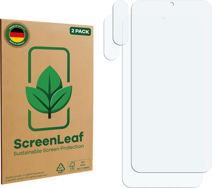Actual product image ScreenLeaf Screen Protector sustainable Screen Protection, clear, anti-scratch (2 pcs., Samsung Galaxy A26)