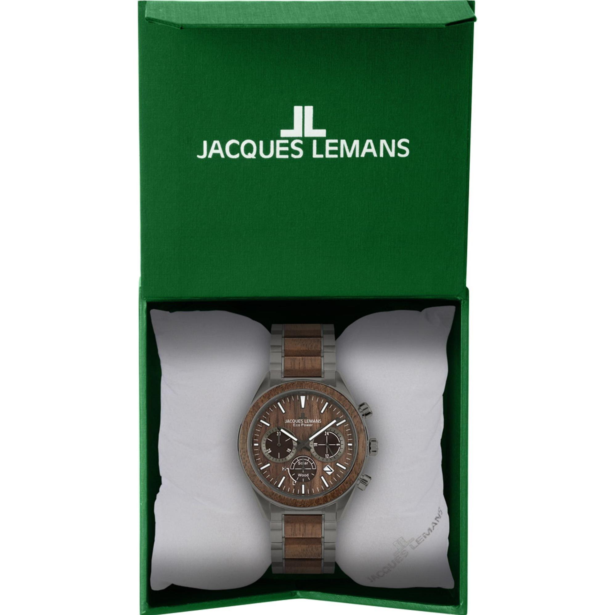 Thumbnail - Jacques Lemans, Armbanduhr, Chronograph Classic, Braun, (Chronograph, 44 mm)