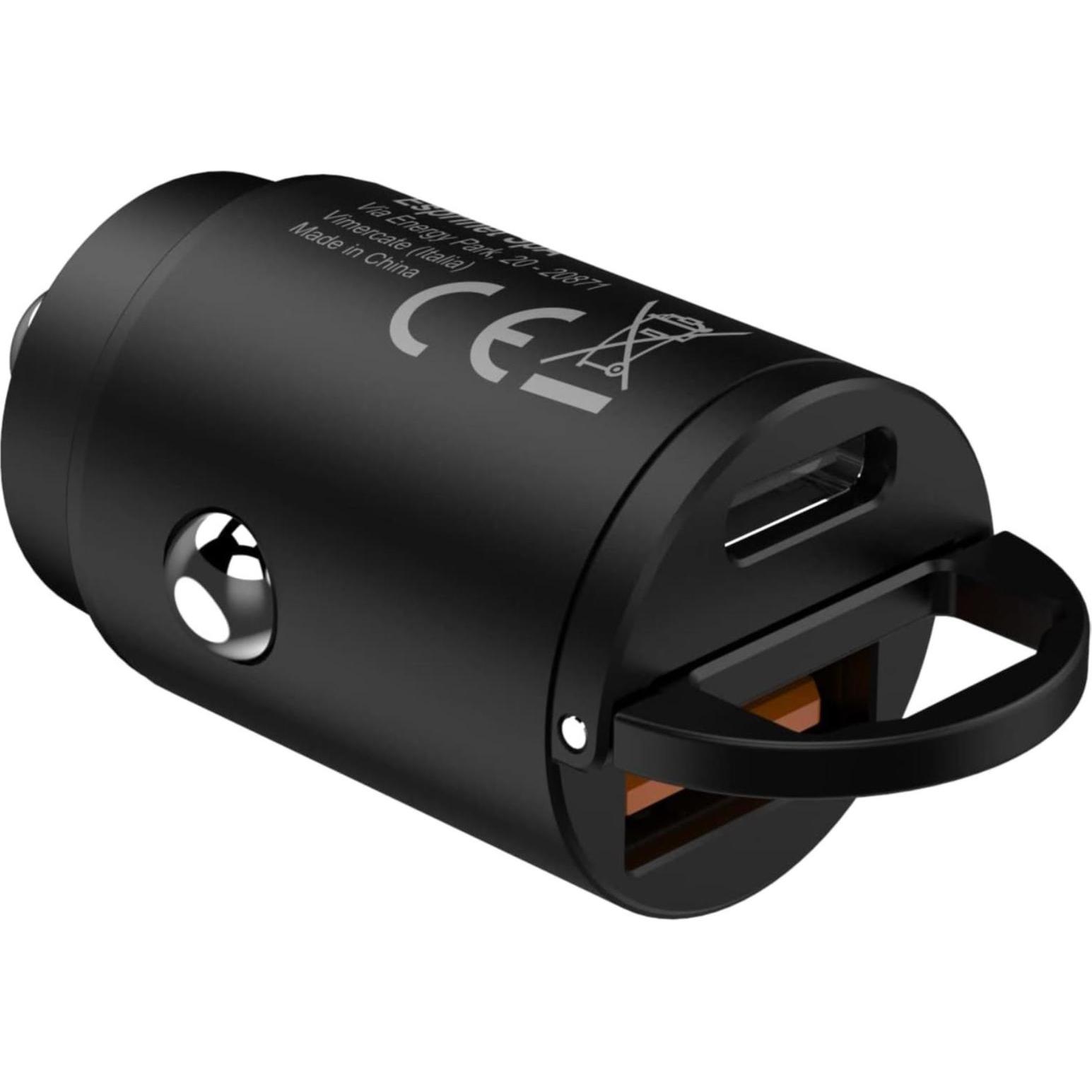 Celly Car Charger Mini USB-A To USB-C 30w, Adattatore per auto