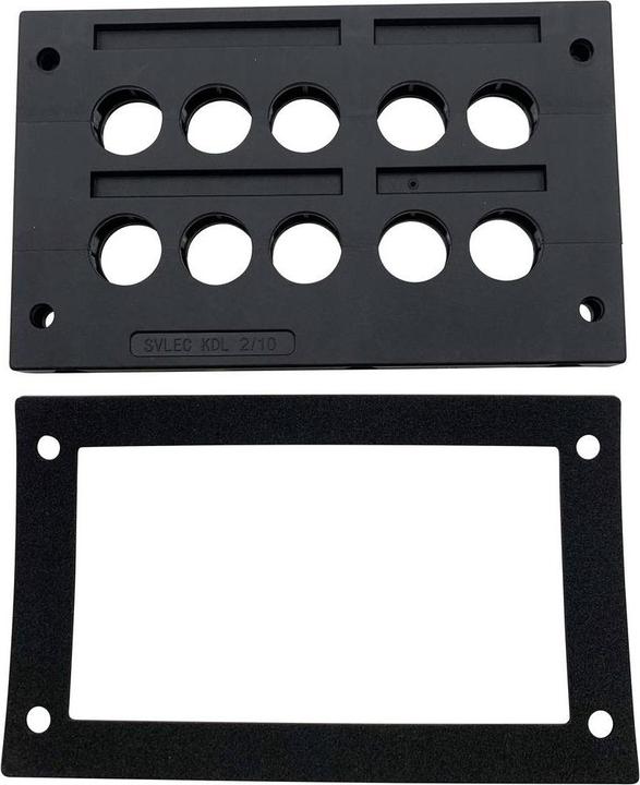 Produktbild Tru Components TC-KDL 2/10 Kabeleinführungsleiste Klemm-Ø (max.) 16 mm PA Sch (Kabeldurchlass, 14.60 cm)