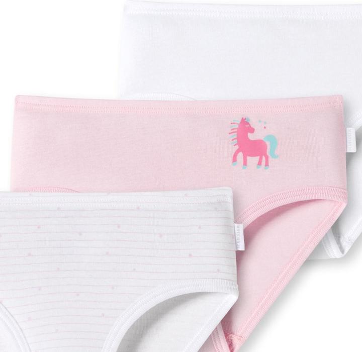 Produktbild Schiesser 3er Pack Kids Girls Feinripp Organic Cotton Slips / Unterhosen (98, 3er Pack)