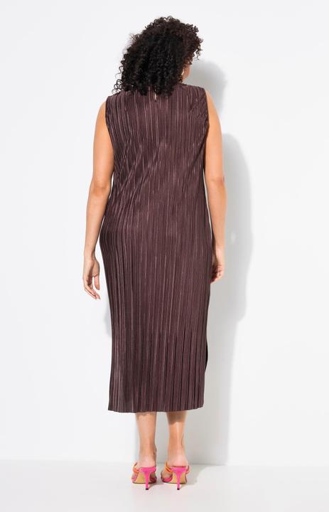 Image du produit Ulla Popken Robe midi plissée, sans manches, décolleté rond (60)