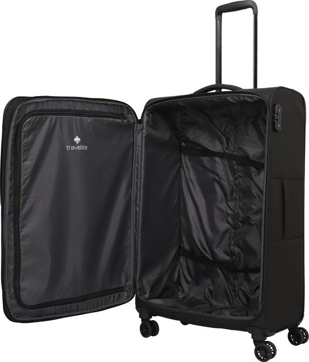 Actual product image Travelite Rügen 4-wheel trolley L 78 cm with stretch fold (90 l)