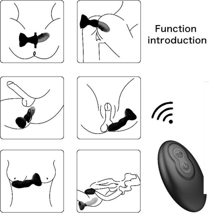 Armony Extreme A Bloom Rose Vibrator & Anal Plug Remote Control Black