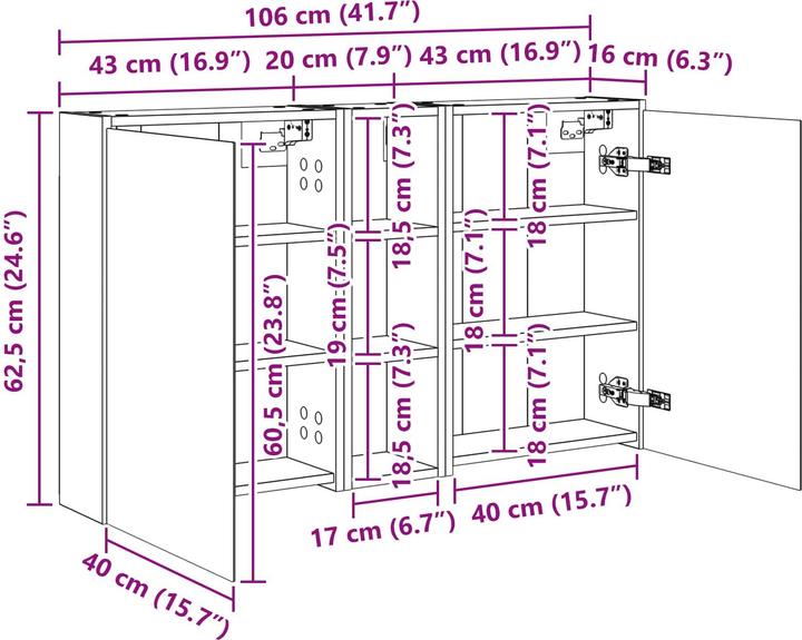Produktbild vidaXL Badezimmerschrank-Set
