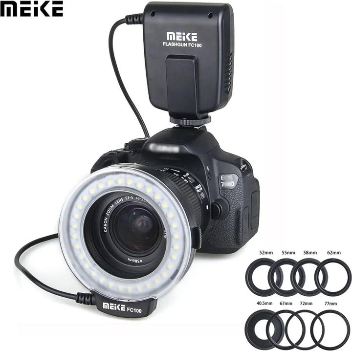 Actual product image Meike FC 100 Ring Flash (Ring light)