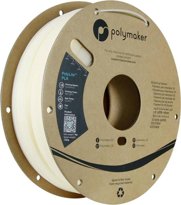 Actual product image Polymaker PolyLite PLA (1.75, 1 kg) (PLA, 1000 g)