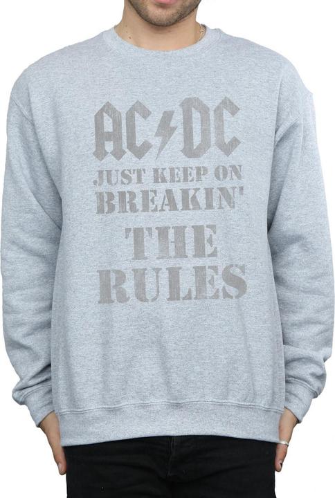 Actual product image AC/DC Mens Just Keep On Breaking The Rules Cotton Sweatshirt (XL)