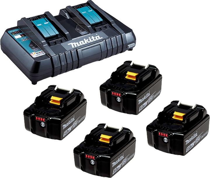 Productafbeelding Makita Energypack EPAC18-504 18V 5.0 Ah 4 accu's + 1 dubbele lader (18 V)