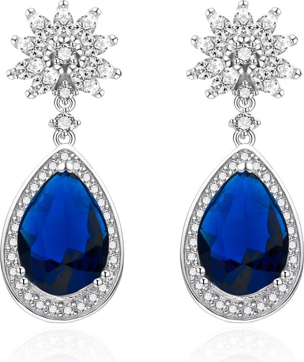 Immagine prodotto Agato - Beautiful silver earrings with blue zircons AGT-E151PBL (Argento)