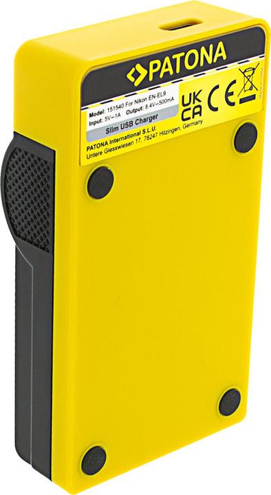 Immagine prodotto Patona Caricatore USB sottile con ingresso USB-C per Nikon EN-EL9 D40 D40x D5000 D60 (Caricabatterie per fotocamere)
