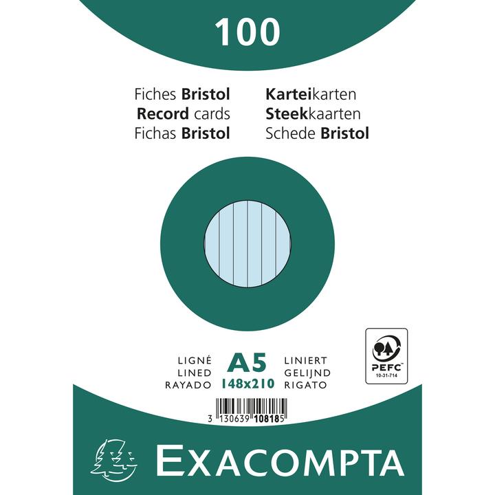 Actual product image Exacompta Index cards (148 x 210 mm, 205 g/m², 100 x)