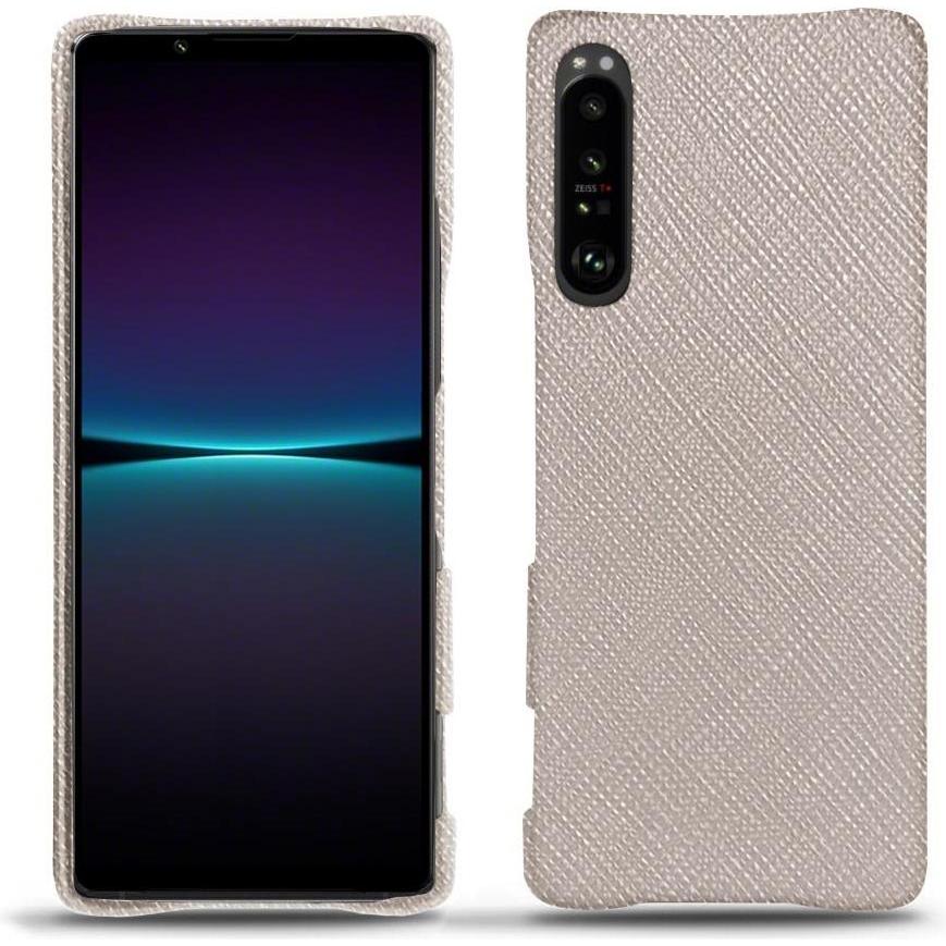 Noreve Lederschutzhülle (Sony Xperia 1 IV), Smartphone Hülle, Beige