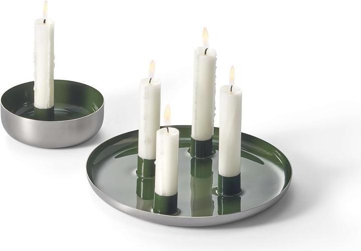 Philippi Tablett mit Kerzenständer WEISS