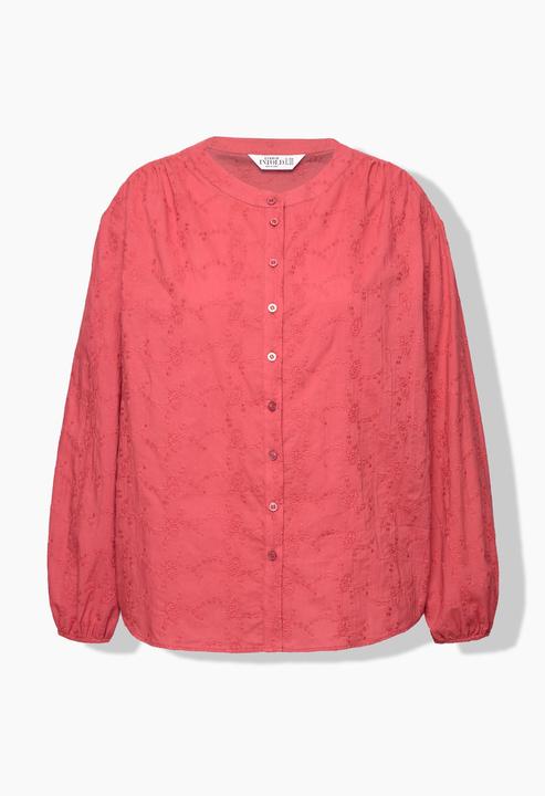 Actual product image Studio Untold Floral Textured Balloon Sleeve Button Down Blouse (54)
