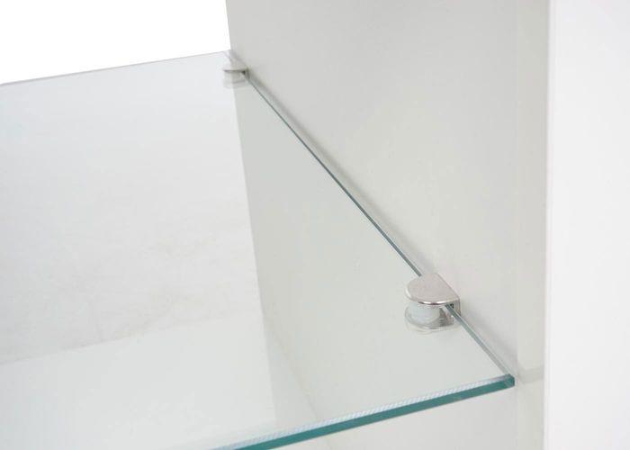 Actual product image Mendler TV rack HWC-L36, wood 50x144x40cm storage compartment, high-gloss white