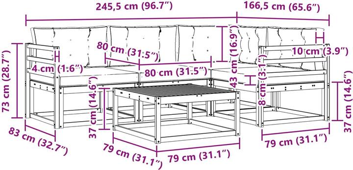 Produktbild vidaXL Outdoor-Sofagarnitur