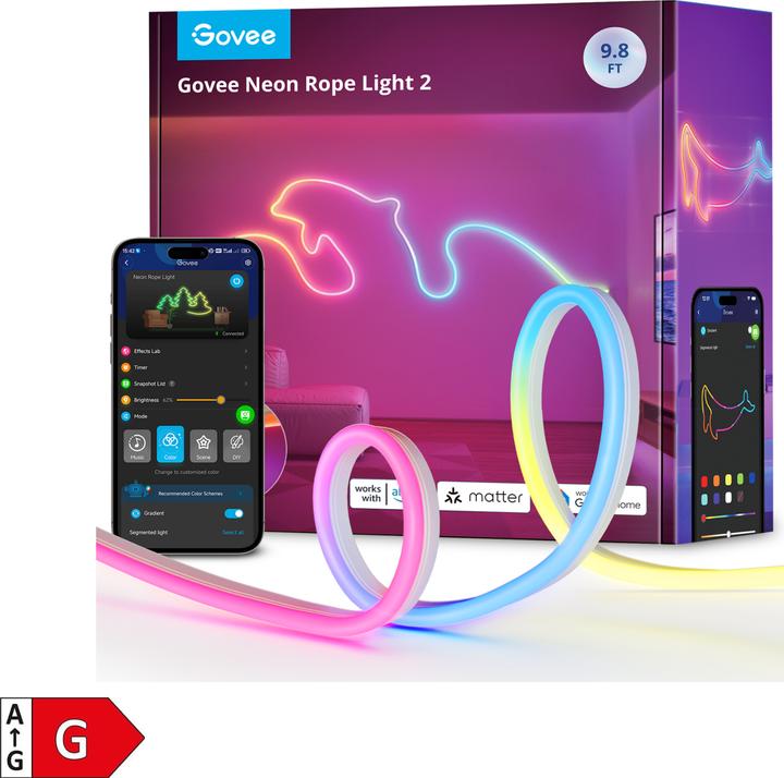 Produktbild Govee Neon (Mehrfarbig, RGBIC, 300 cm, Indoor)