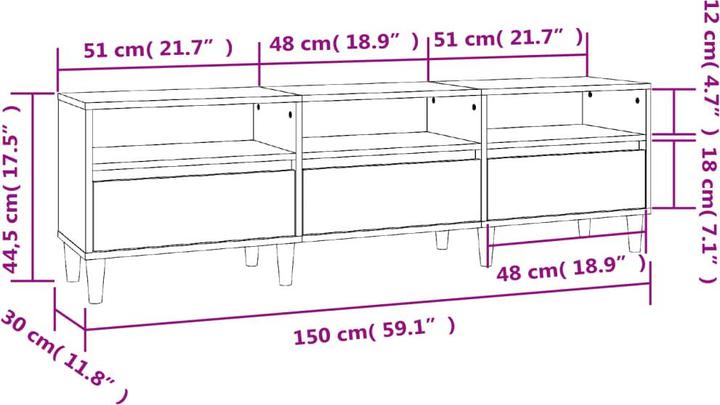 Image du produit vidaXL Jakobe (150 x 30 x 44.5 cm)