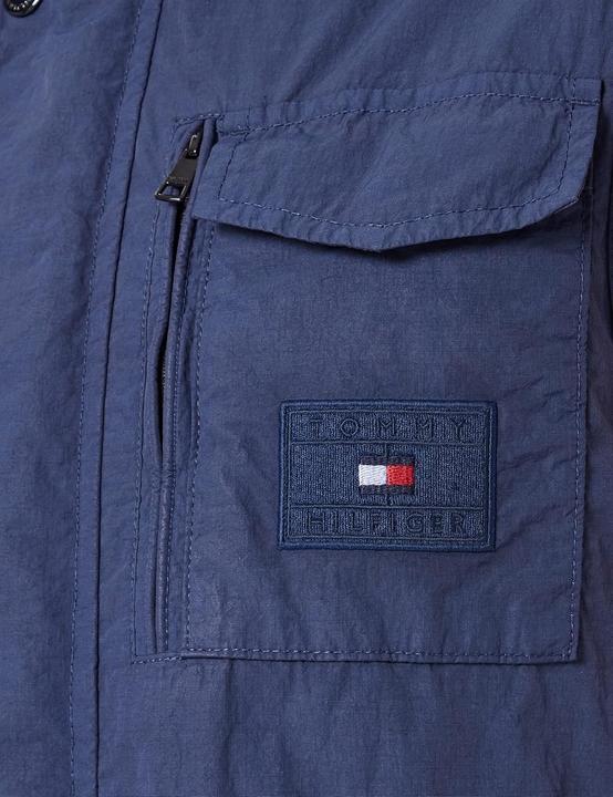 Actual product image Tommy Hilfiger Iconic Timeless Woven Vest with Three Flap Pockets and Water-Repellent Comfort (L)