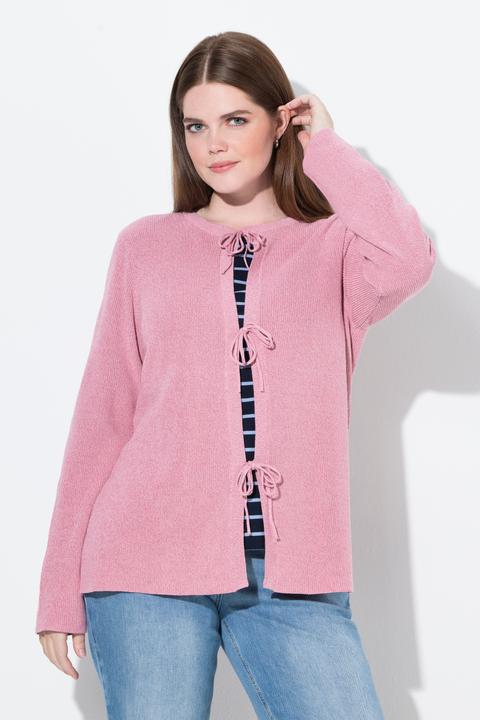 Produktbild Ulla Popken Strickjacke, Schleifenverschluss, Rundhals (58, 60)