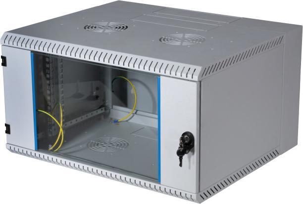 EFB Elektronik 19" wall-mounted enclosure 6HE, swivelling, 2 parts, RAL7035, depth 500 mm