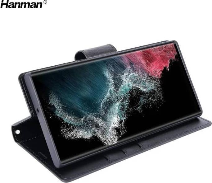 Produktbild Hanman Samsung Galaxy S7 Edge - Mill Flip Case mit 3 Kartenfächern, schwarz (Samsung Galaxy S7 Edge)