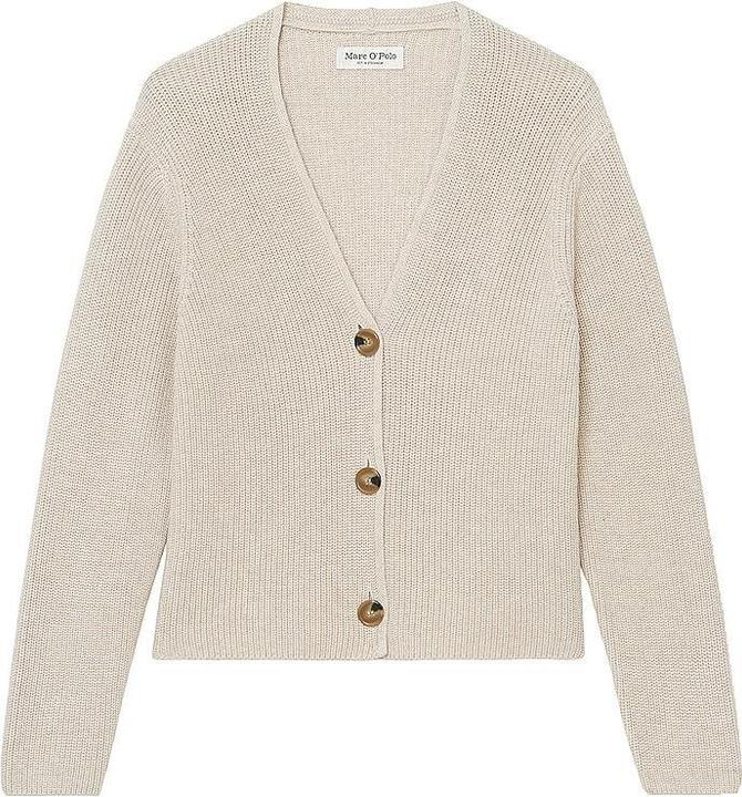 Actual product image Marc O'Polo Long Sleeve Cardigan V-Neck Sandy Melange (S)