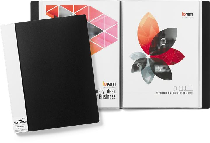 Image du produit Durable Livret de présentation Duralook A4 noir, 50 pochettes (A4, 1x)