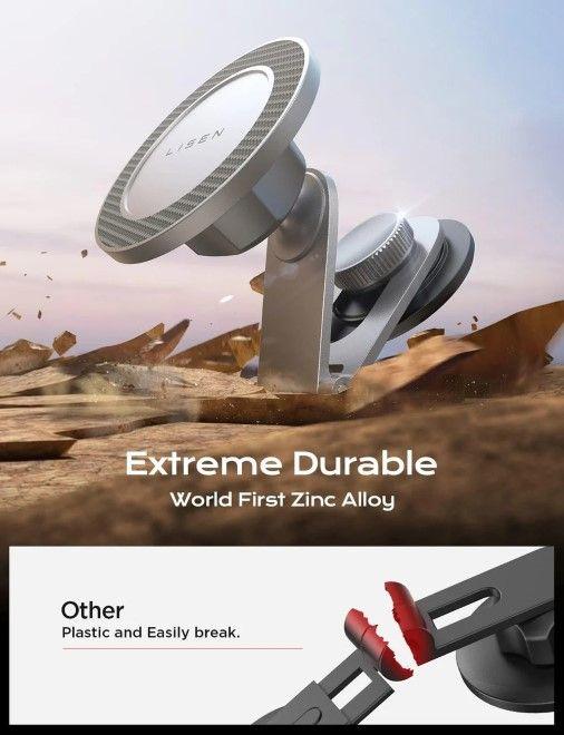 Actual product image Lisen MagSafe car mount Tesla version