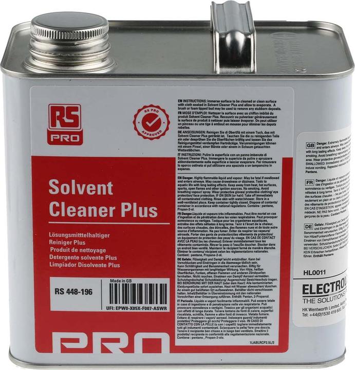Actual product image RS PRO RS Electronic Solvent Cleaner Plus 2.5L