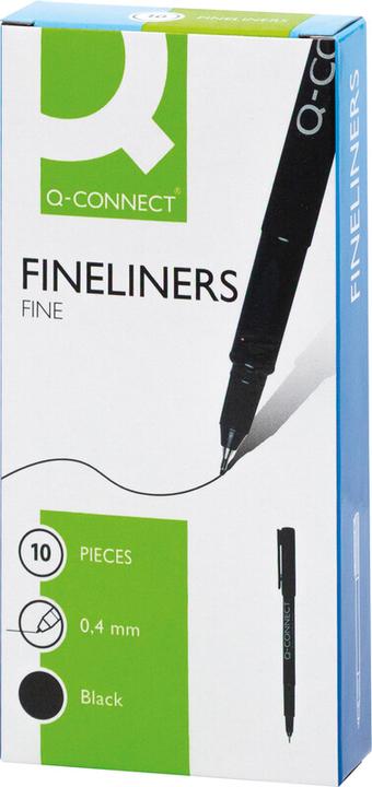 Actual product image Q-Connect Fineliner (Black, 10 x)